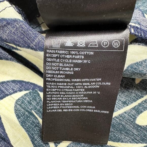 Ba&Sh Dress Womens US 6 Green Yellow Winnie Palm Print Tiered Mini Smocked Boho - Picture 8 of 14